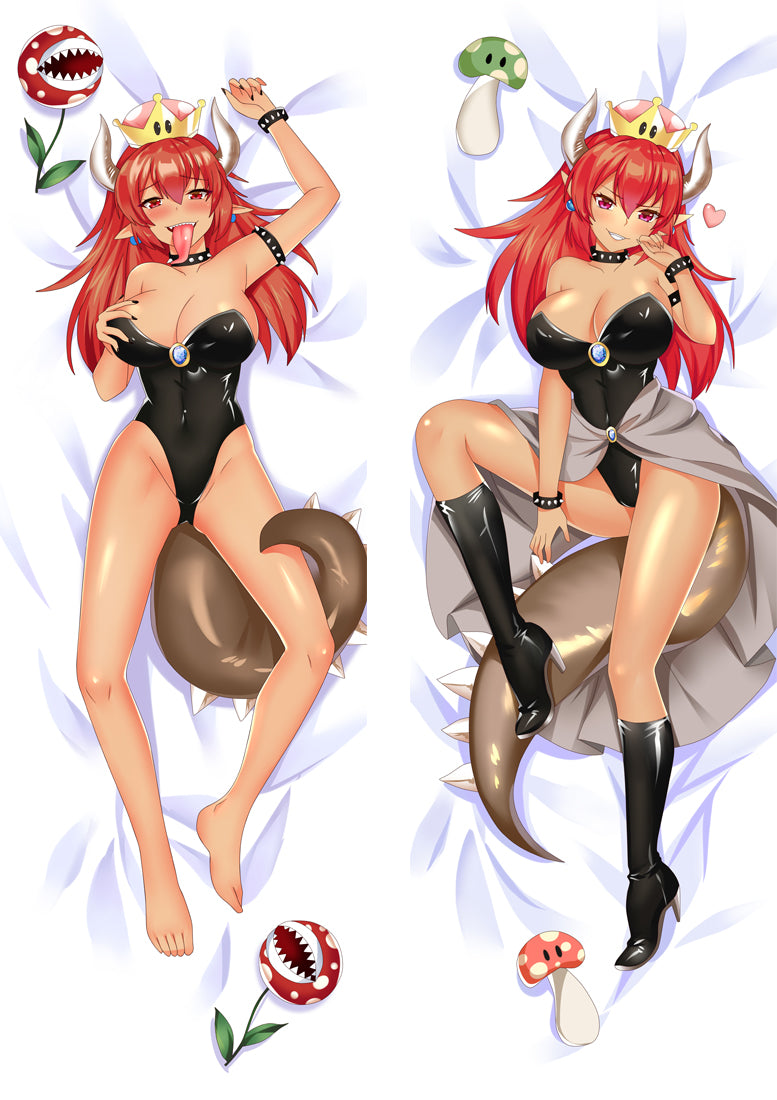 Super Mario Princess Bowsette Anime Dakimakura Body Pillow Cover image 0