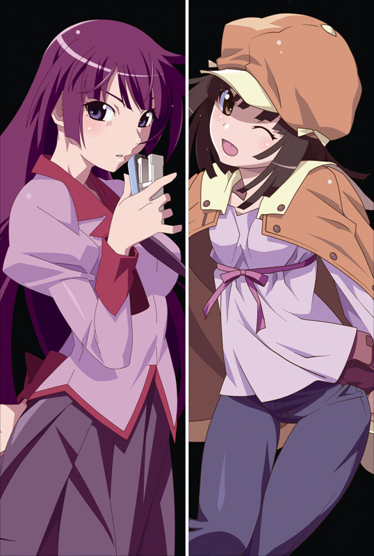 Bakemonogatari Hitagi Senjougahara + Nadeko Sengoku Anime Dakimakura Body Pillow Cover image 0