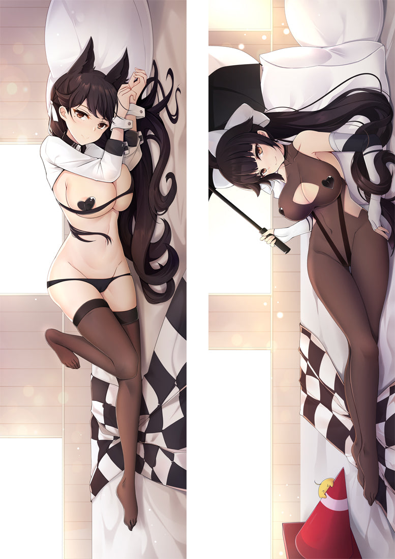 Azur Lane Takao&amp;Atago Racing Suits Anime Dakimakura Pillow Cover image 0