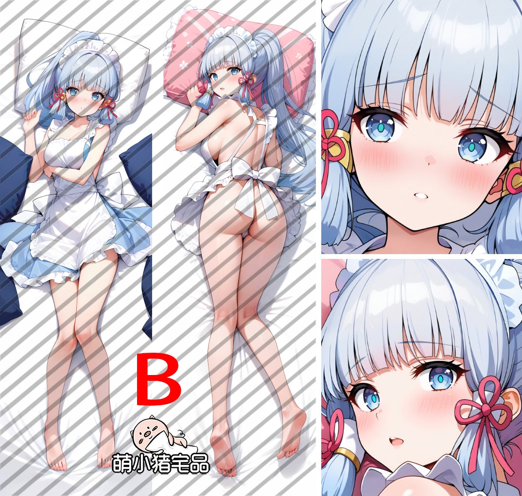 Genshin Impact Kamisato Ayaka Anime Dakimakura Sexy Pillow Cover image 0