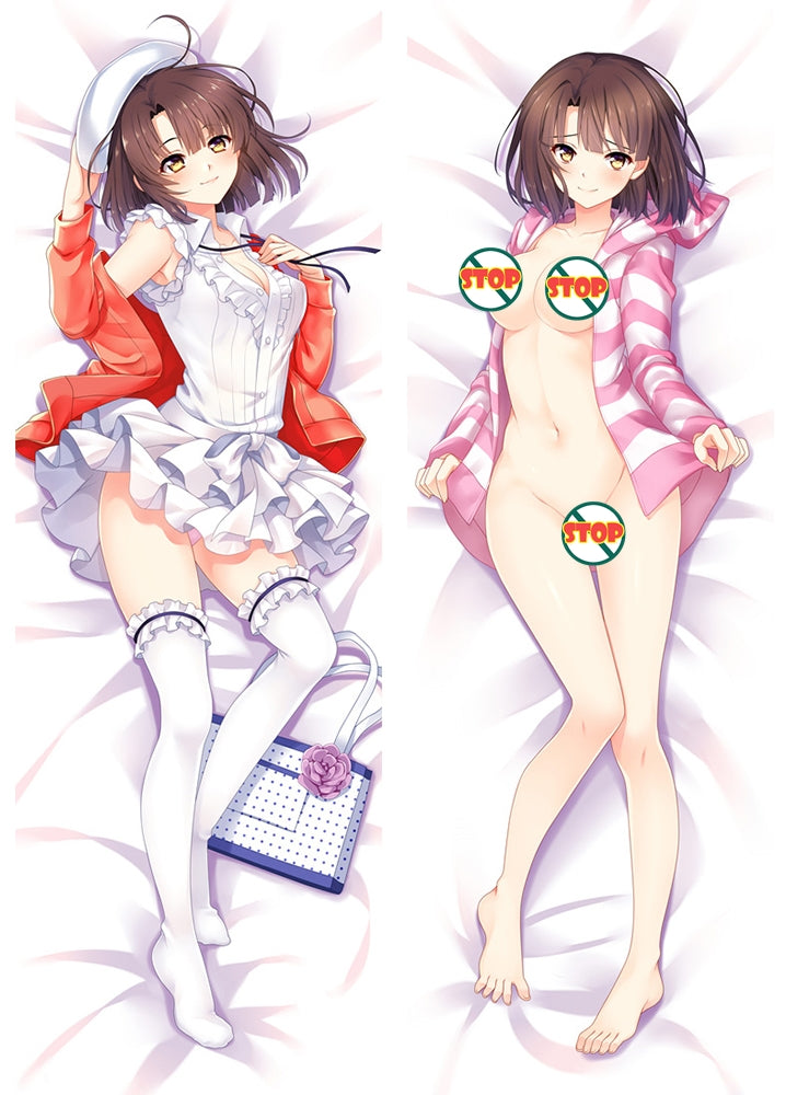 Saenai Heroine no Sodatekata Anime Megumi Kato Dakimakura Hugging Body Pillow Cover image 0