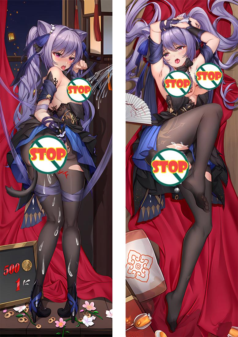 Keqing Genshin Impact Anime Sexy Dakimakura Body Pillow Cover image 0