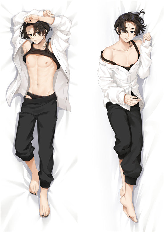Tokyo Revengers Manjiro Sano Black Hair MiKey Dakimakura Body Pillow Cover image 0