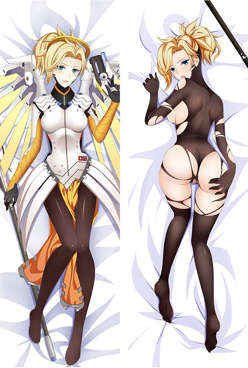 Overwatch Mercy Anime Dakimakura Body Pillow Cover image 0