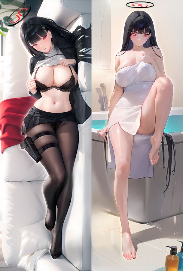 Blue Archive Tsukatsuki Rio Anime Dakimakura Girl Body Pillow Cover image 0