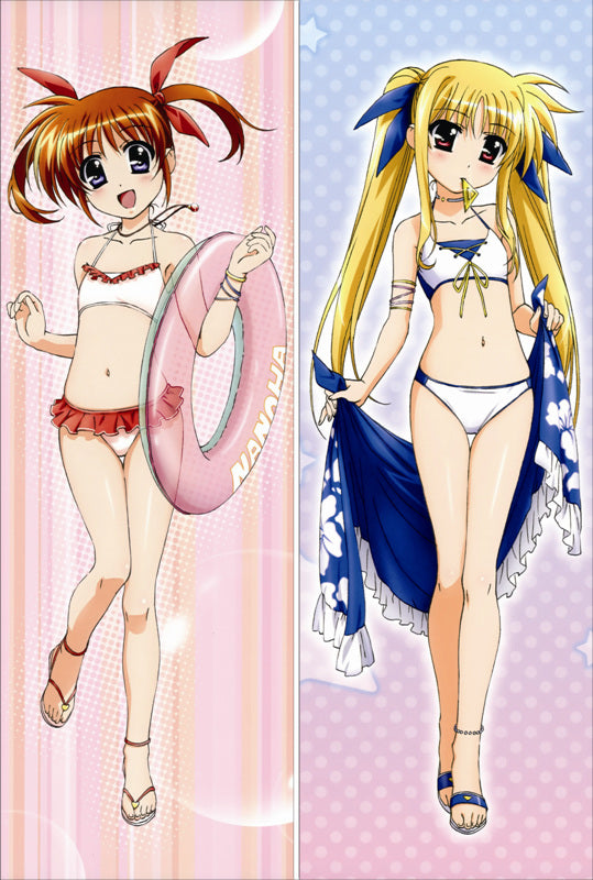 Magical Girl Lyrical Nanoha Fate Testarossa Anime Dakimakura Pillow Cover image 0