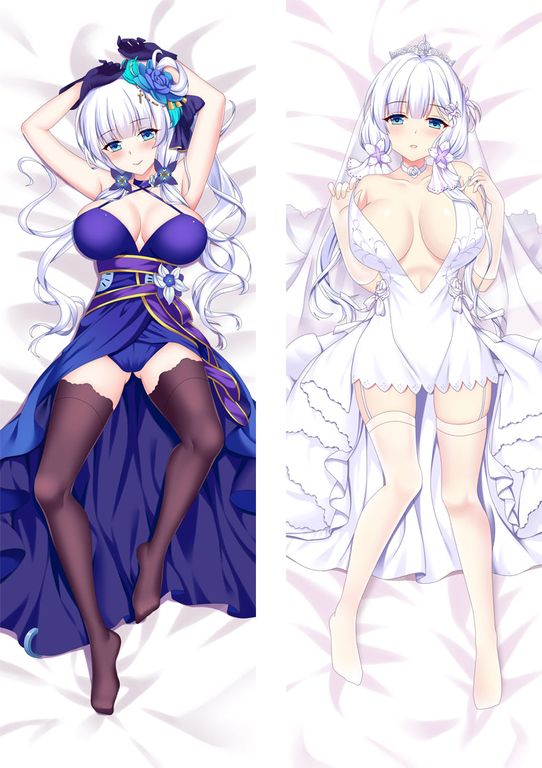 Azur Lane Royal Navy Illustrious Anime Dakimakura Body Pillow Cover image 0