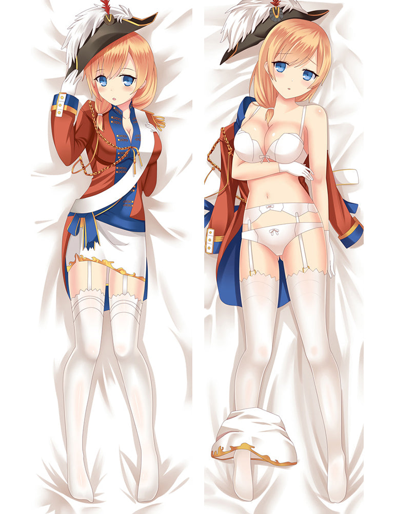 Warship Girls Rodney Anime Dakimakura Pillow Cover image 0