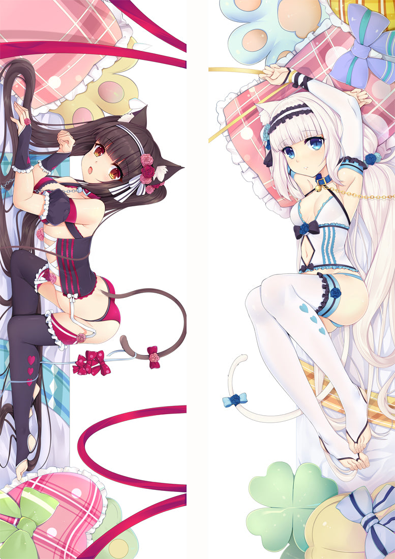 Nekopara Chocola&amp;Vanilla Anime Dakimakura Pillow Cover image 0
