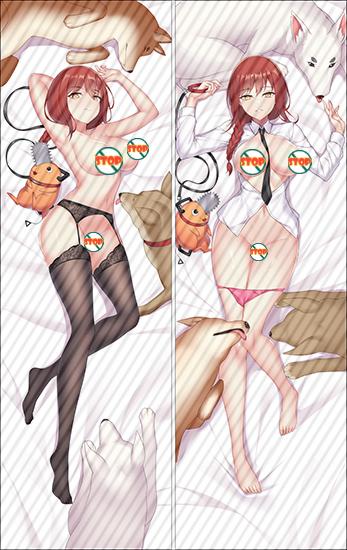 Makima Nsfw with Double Sides Zipper to make love Anime Dakimakura Pillow Case image 0
