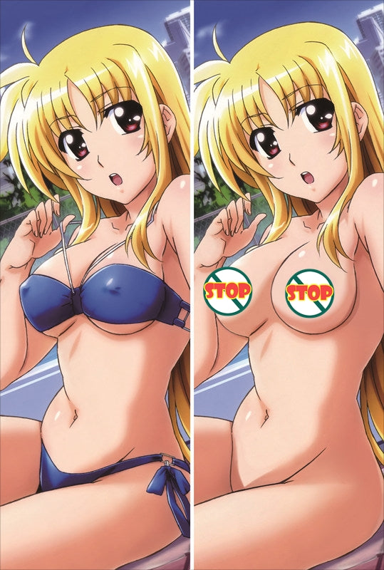 Magical Girl Lyrical Nanoha Fate Testarossa Anime Dakimakura Pillow Cover image 0