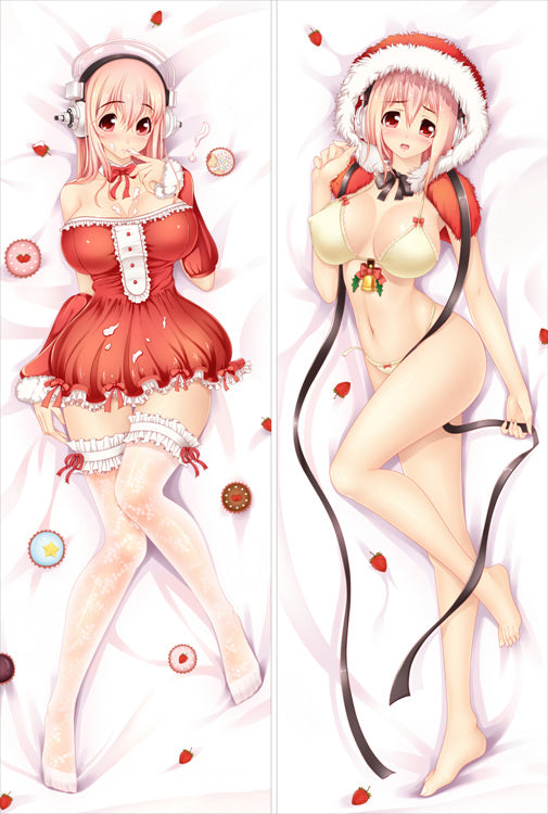 New Anime Super Sonico Dakimakura Bed Hugging Body Pillow Case Cover image 0