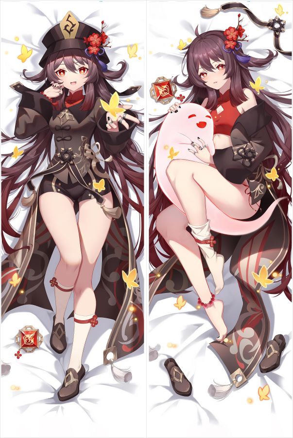Genshin Impact Hutao Anime Dakimakura Girl Body Pillow Cover image 0