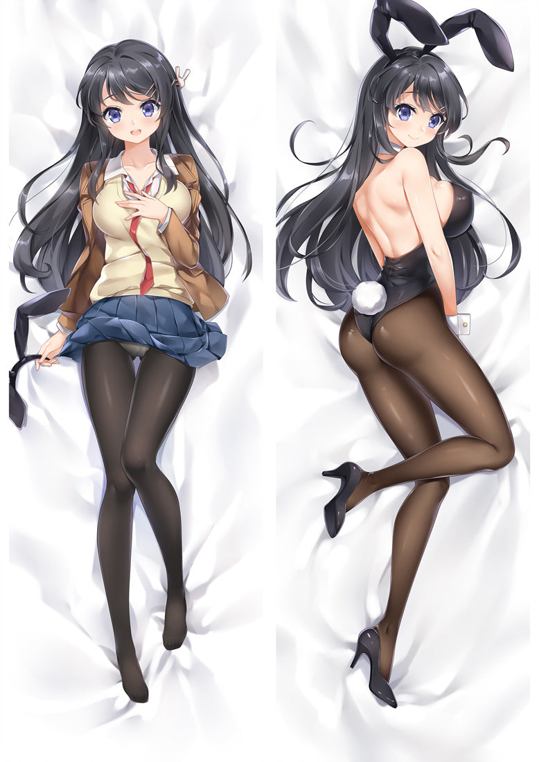 Rascal Does Not Dream of Bunny Girl Senpai Sakurajima Mai Anime Dakimakura Pillow Cover image 0