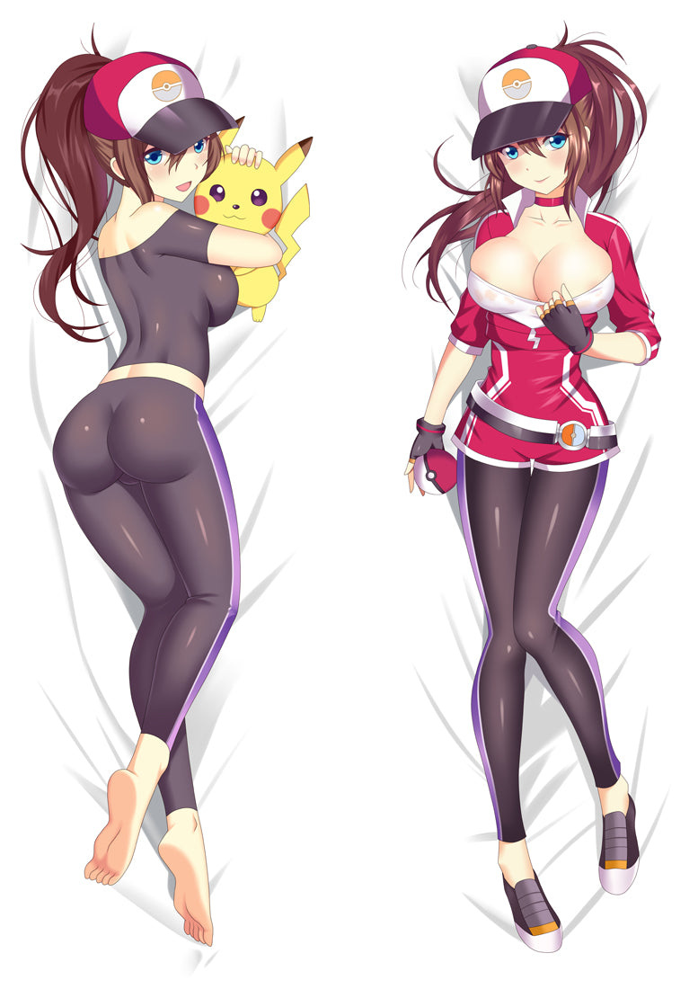 Pokemon Black and White Hilda Anime Dakimakura Body Pillow Cover image 0
