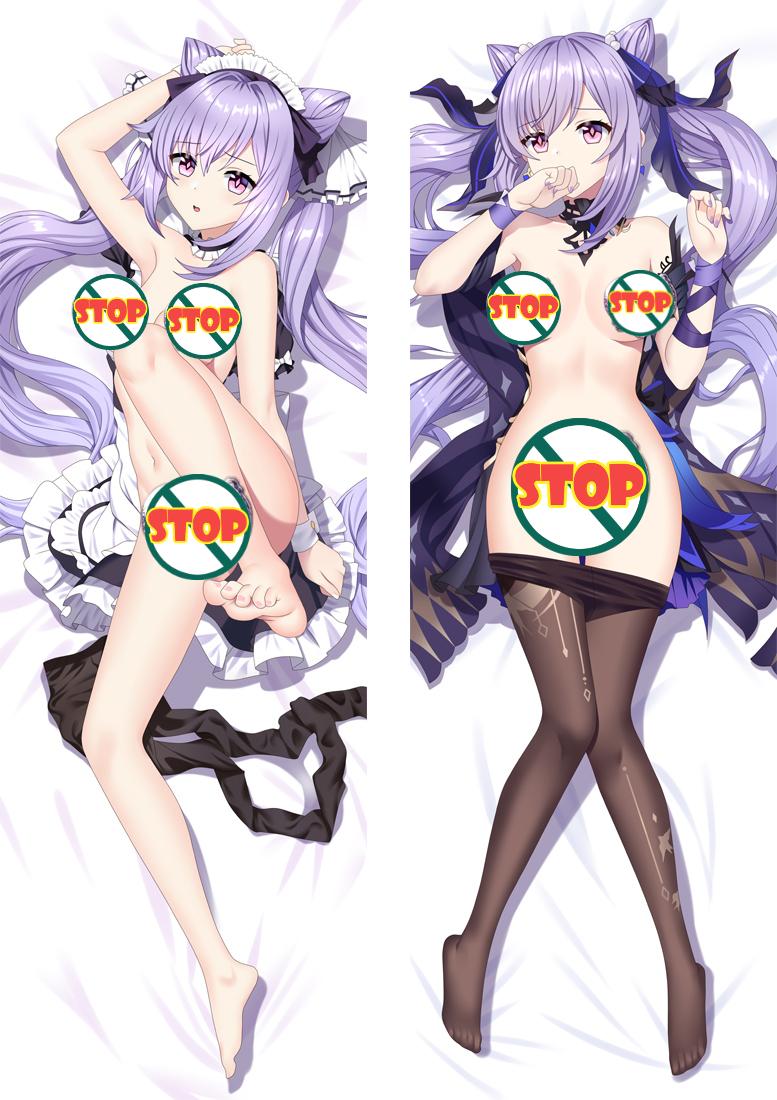 Genshin Impact Keqing Anime Hugging Dakimakura Naked Body Pillow Cover image 0