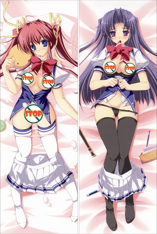 Lyrical Lyric Rin Takami + Nanao Asakura Anime Dakimakura Japanese Pillow Cover image 0