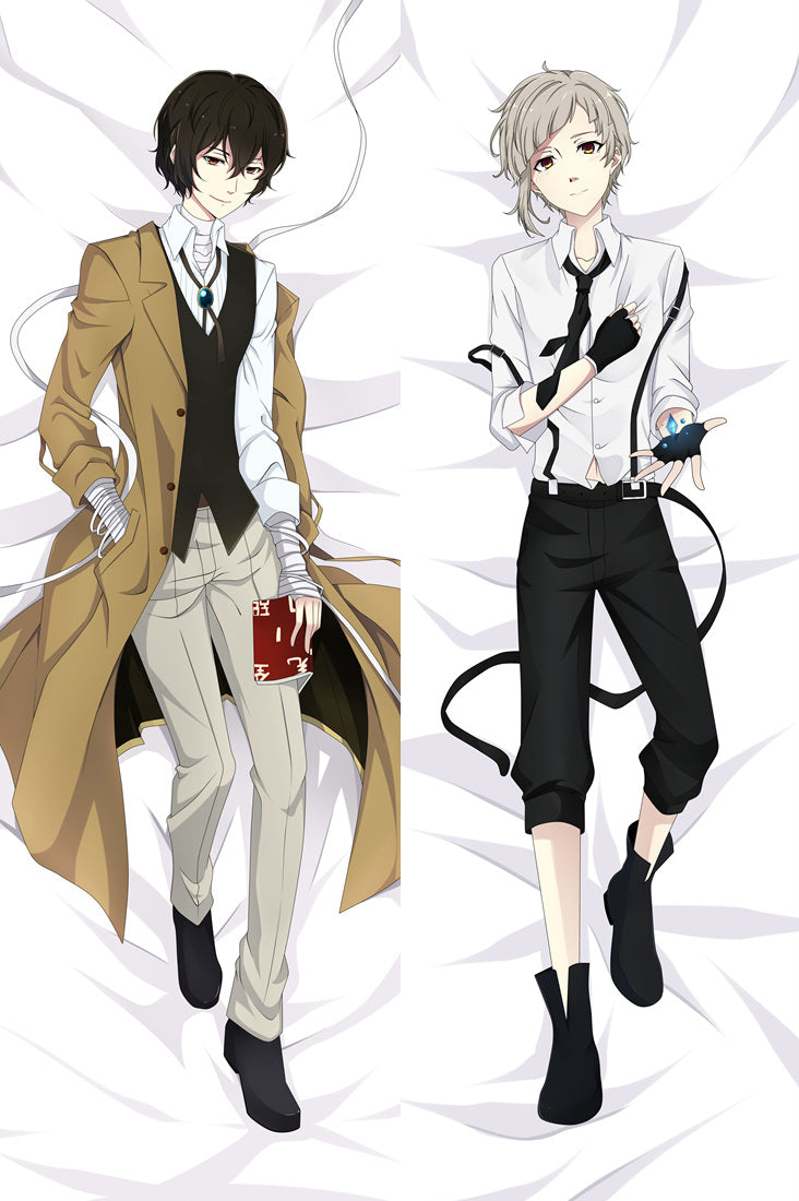 Bungo Stray Dogs Osamu Dazai Atsushi Nakajima Anime Dakimakura Pillow Cover image 0