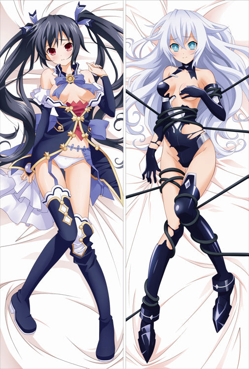 Hyperdimension Neptunia Black Heart + Noire Anime Dakimakura Body Pillow Cover image 0