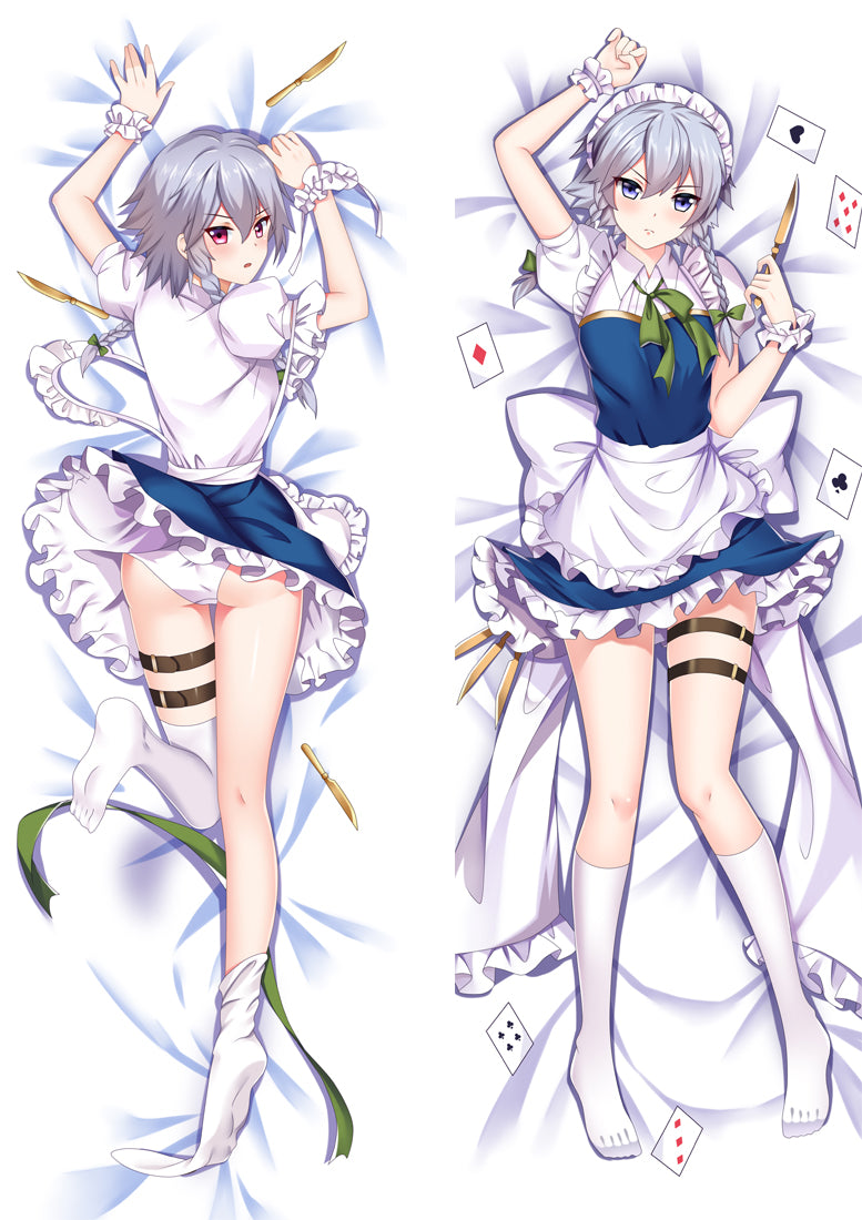 Touhou Project Izayoi Sakuya Anime Dakimakura Body Pillow Cover image 0
