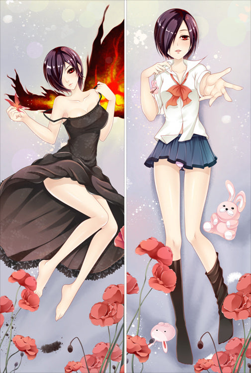 New Anime Tokyo Ghoul Kirishima Touka Dakimakura Bed Hugging Body Pillow Case Cover image 0