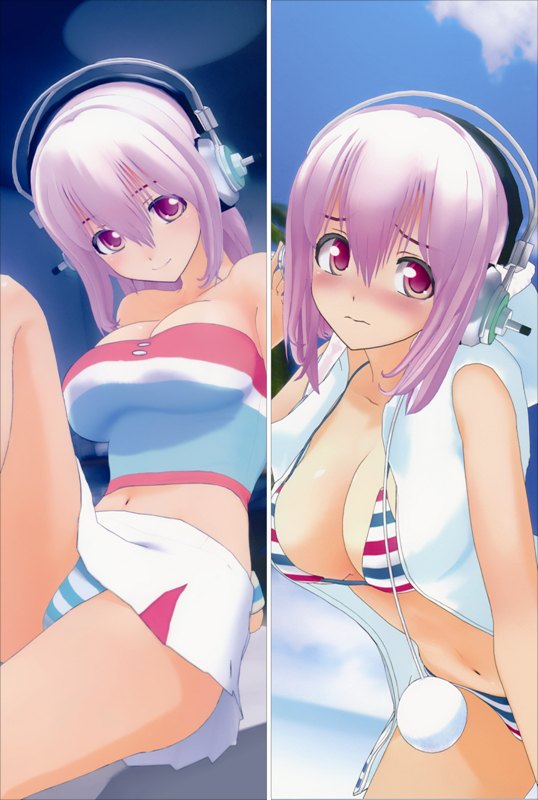 Super Sonico Anime Dakimakura Body Pillow Cover image 0