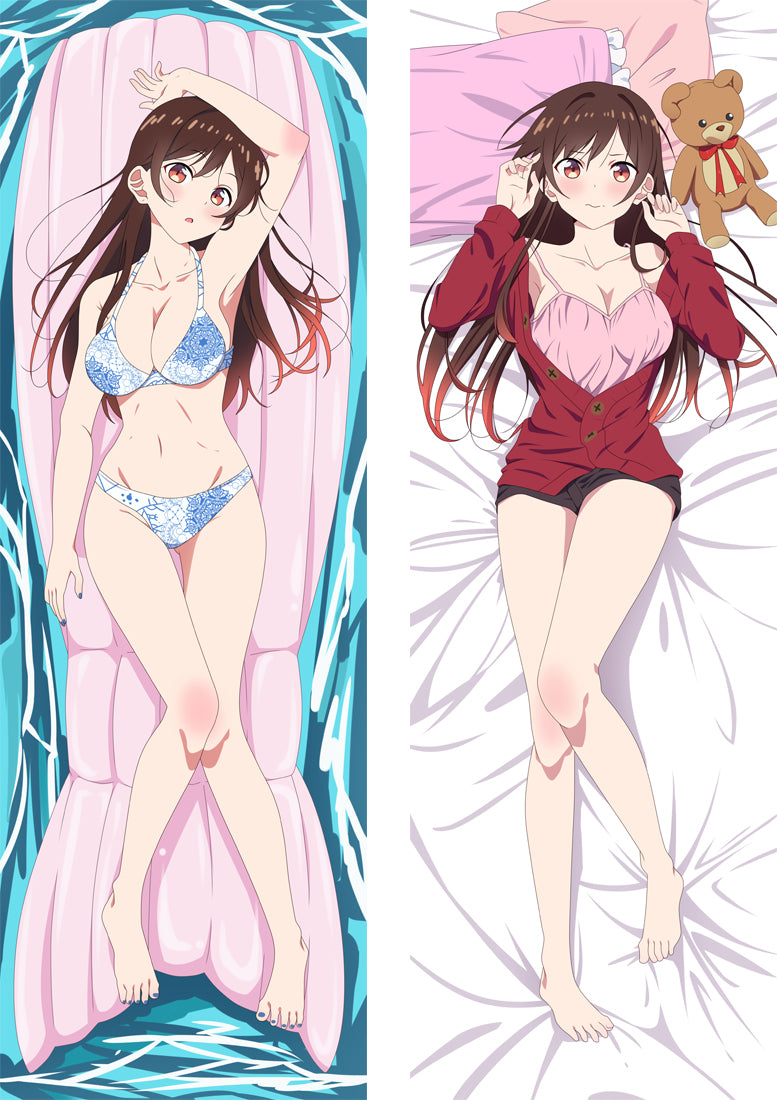 Kanojo, Okarishimasu Ichinose Chizuru Anime Dakimakura Pillow Cover image 0