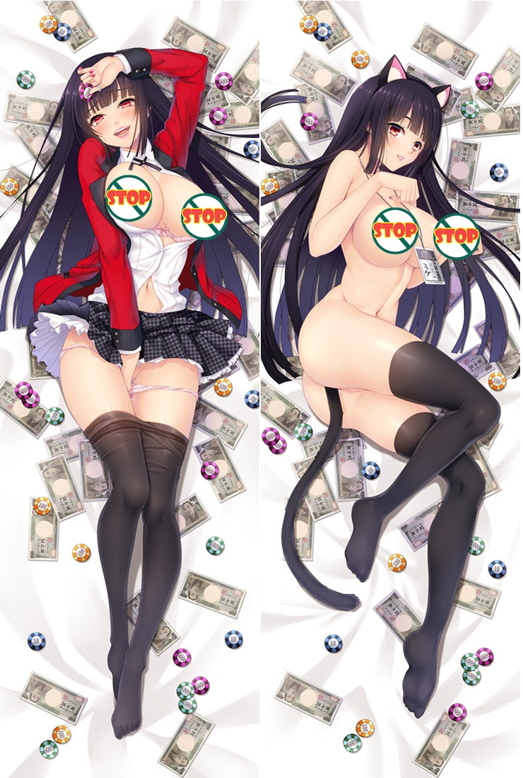 Anime Dakimakura Pillow Cover Kakegurui - Compulsive Gambler Yumeko Jabami Otaku  Hugging Body Pillow Case Cover R18 image 0