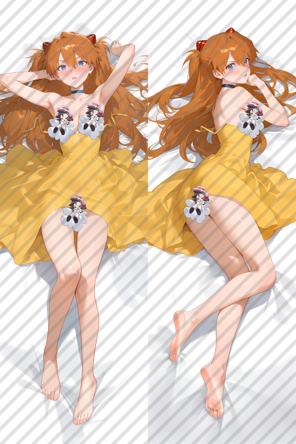 Neon Genesis Evangelion Soryu Asuka Langley Anime Dakimakura Girl Body Pillow Cover image 0