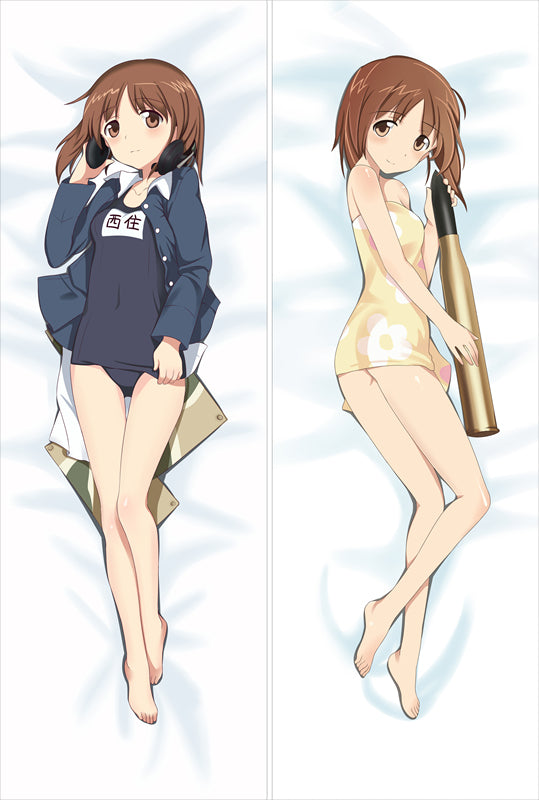 Girls und Panzer Miho Nishizumi with Double Sides Zipper to make love Anime Dakimakura Pillow Case image 0