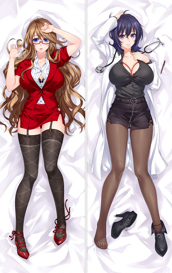 Original Ayaka and Rika Anime Dakimakura Pillow Cover image 0