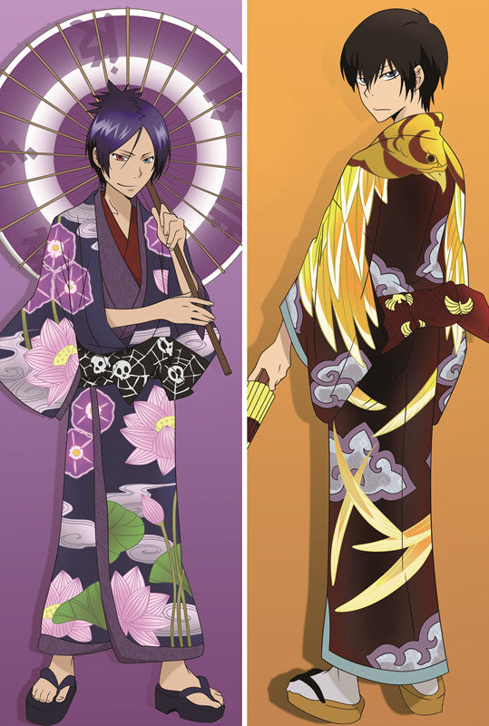 Reborn! Mukuro Rokudo + Kyoya Hibari Anime Dakimakura Body Pillow Case image 0