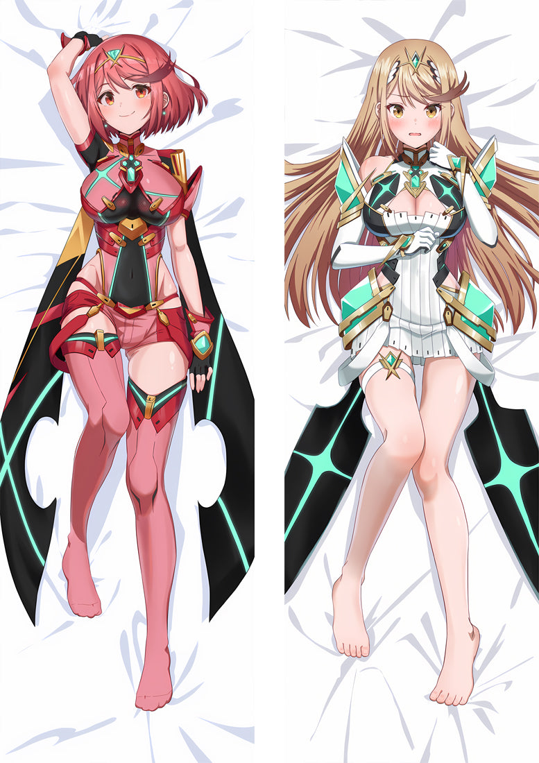 Xenoblade Chronicles Pyra &amp; Hikari Anime Dakimakura Body Pillow Cover image 0