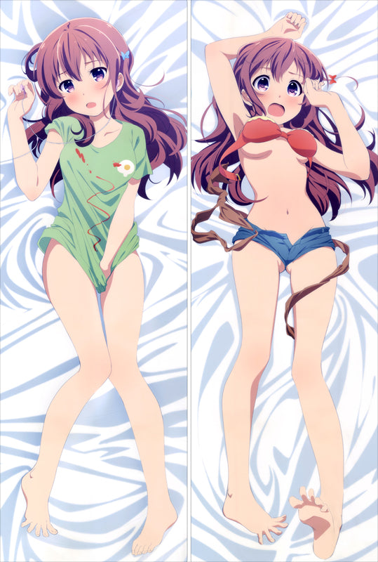 Girlish Number Karasuma Chitose with Double Sides Zipper to make love Anime Dakimakura Pillow Case image 0