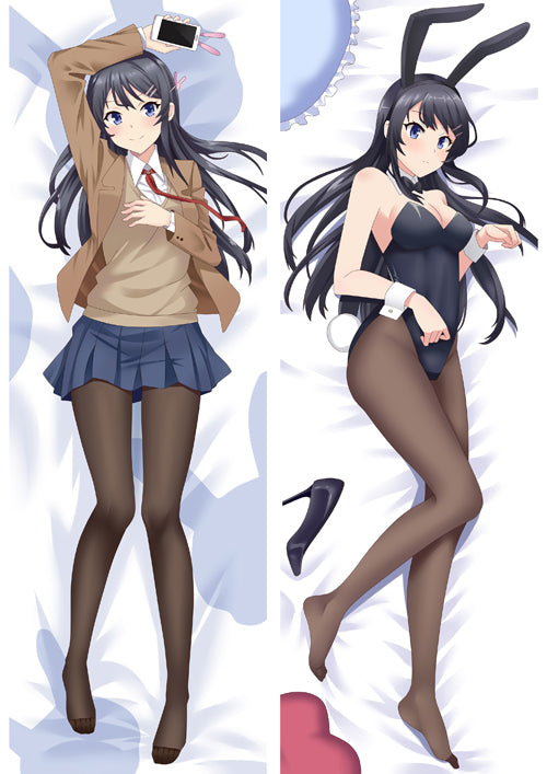 Rascal Does Not Dream of Bunny Girl Senpai Mai Sakurajima Anime Dakimakura Pillow Cover image 0