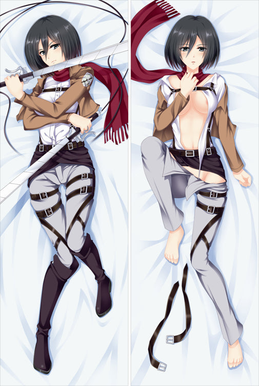 Attack on Titan Mikasa Ackerman Anime Dakimakura Hugging Pillow Case image 0