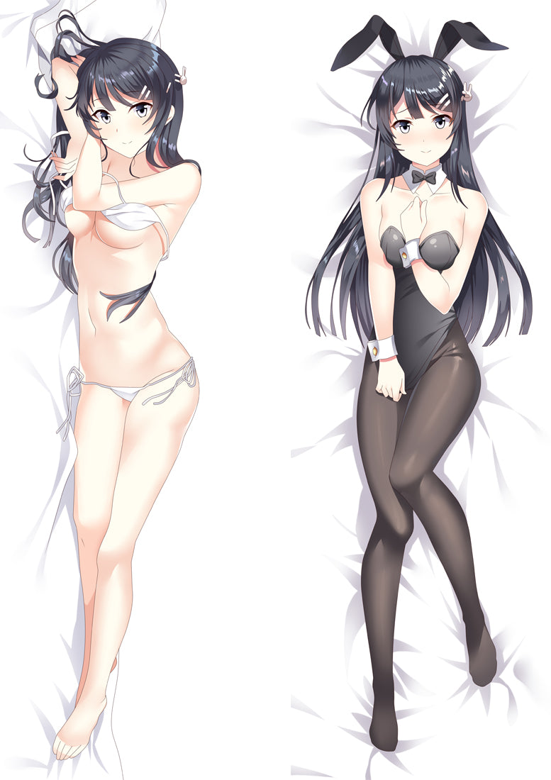 Rascal Does Not Dream of Bunny Girl Senpai Anime Dakimakura Body Pillow Cover image 0