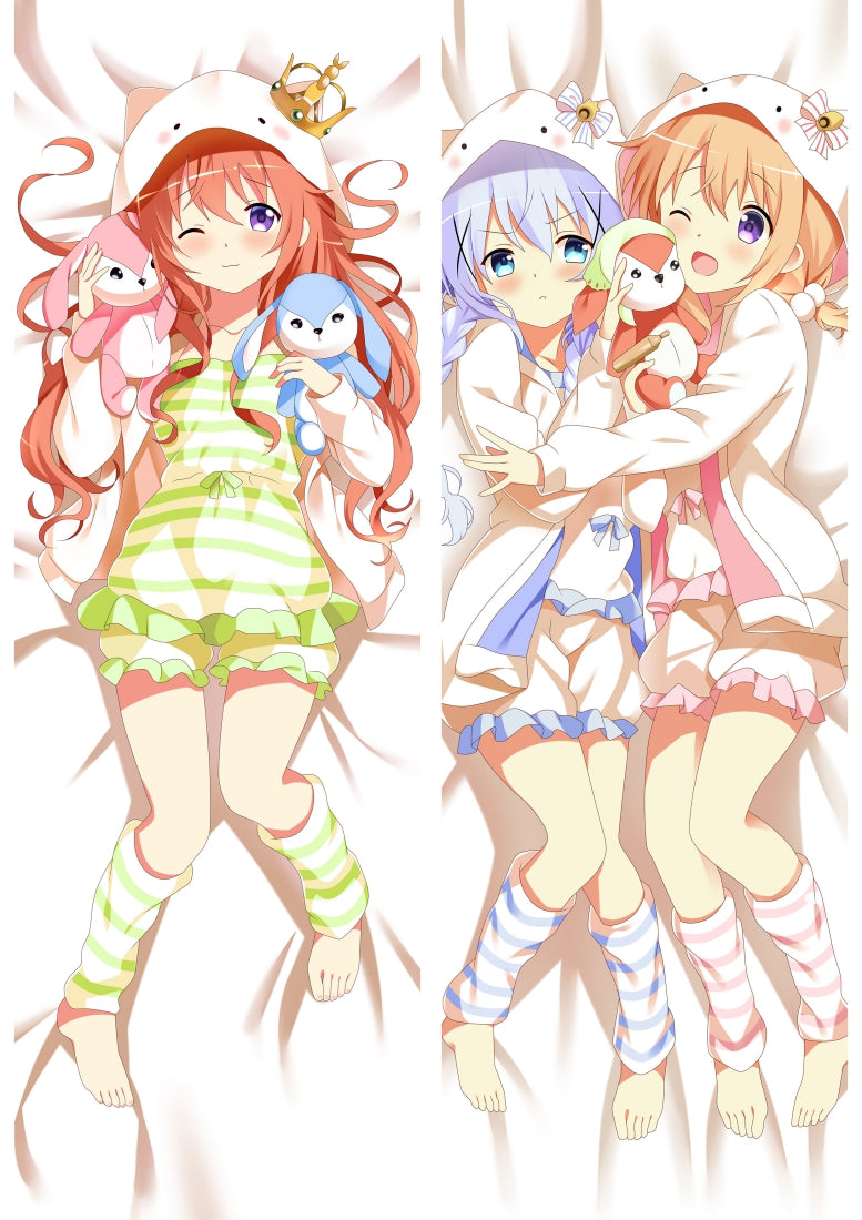 Is the Order a Rabbit? Hoto Cocoa Chino Anime Dakimakura Pillow Cover image 0