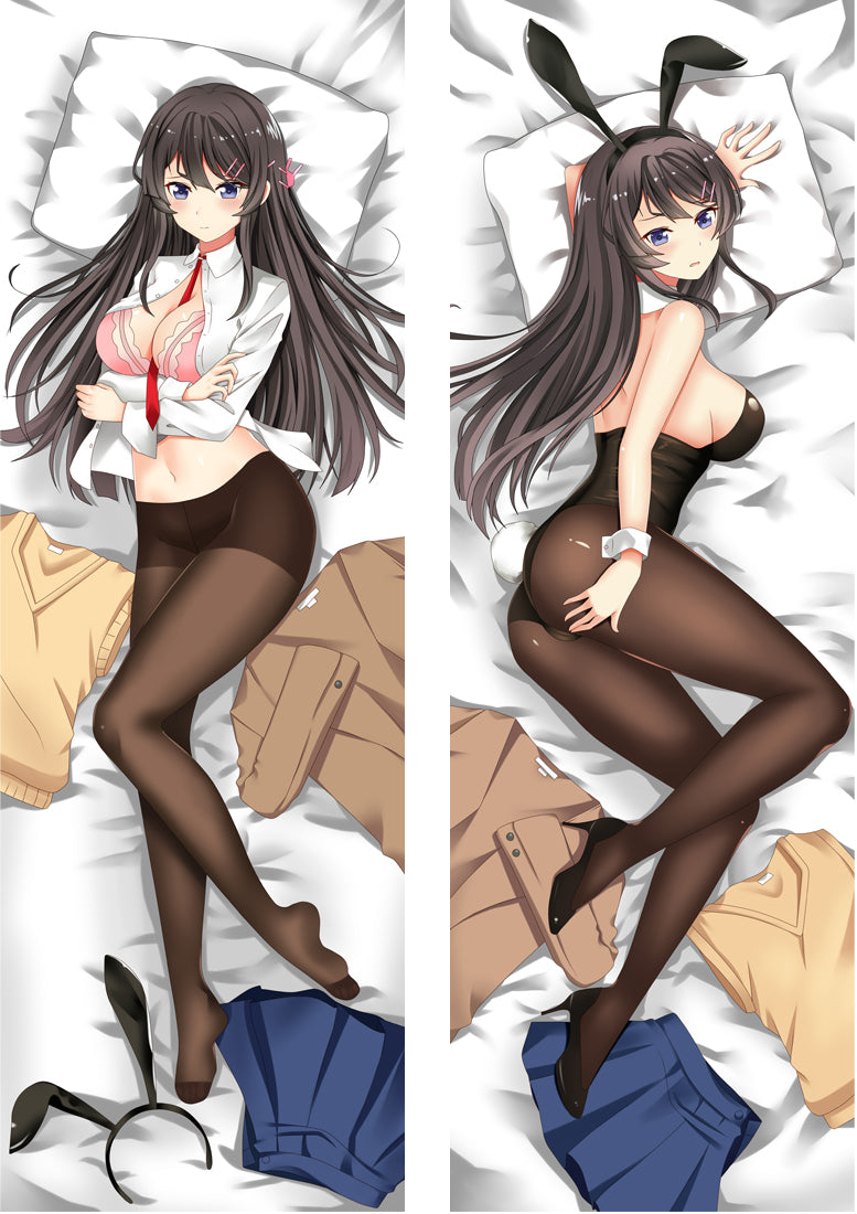 Rascal Does Not Dream of Bunny Girl Senpai Anime Dakimakura Body Pillow Cover image 0