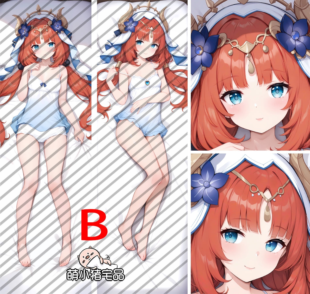 Genshin Impact Nilou Anime Dakimakura Girl Pillow Cover image 0