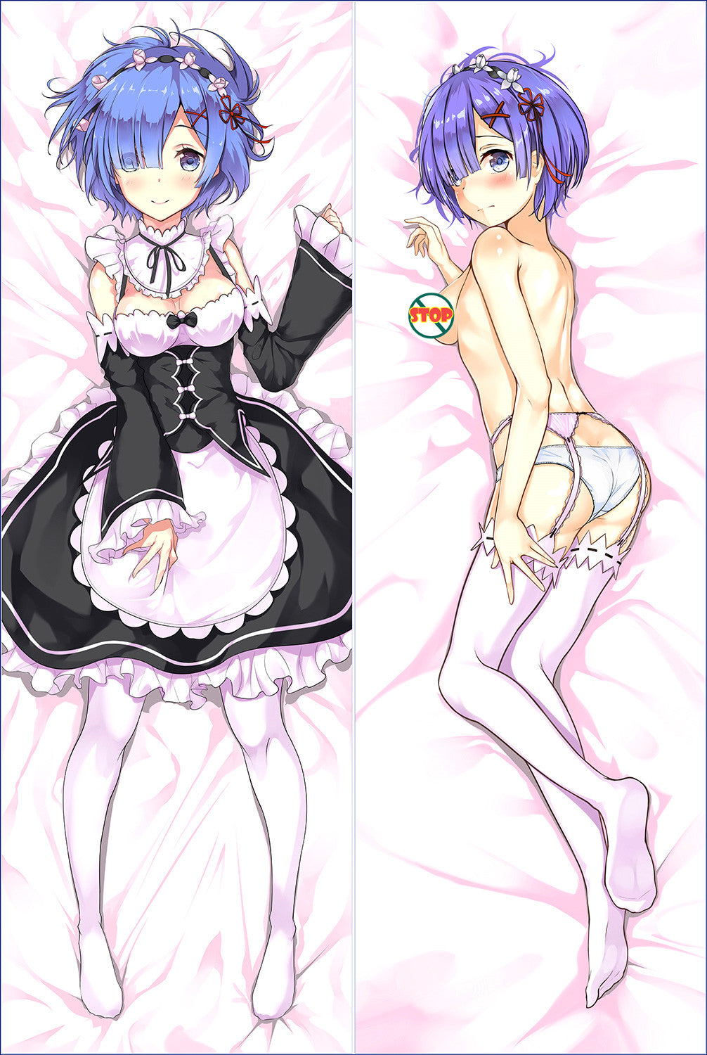 Re:Zero Starting Life In Another World Rem Anime Dakimakura Pillow Cover image 0