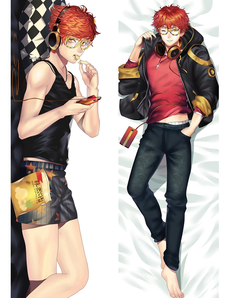 Mystic Messenger Saeyoung Luciel Choi Saeyoung Choi Defender Of Justice 707 Anime Dakimakura Pillow Cover image 0