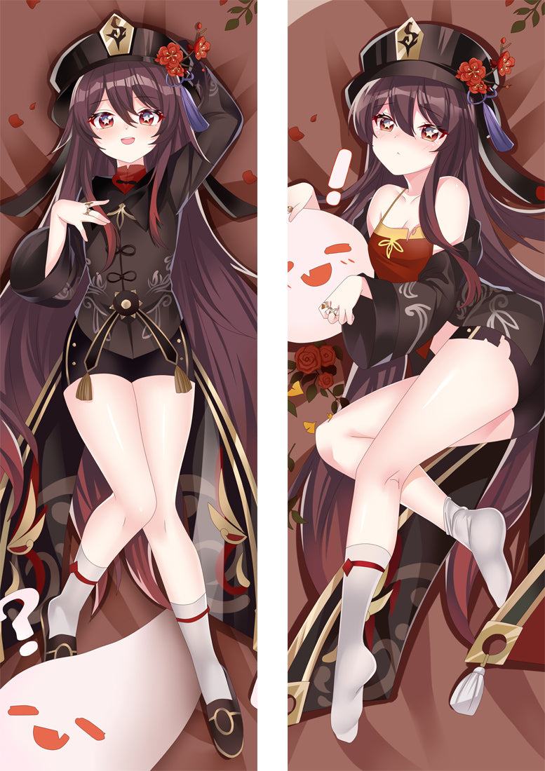 Genshin Impact Hu Tao Anime Dakimakura Body Pillow Cover image 0