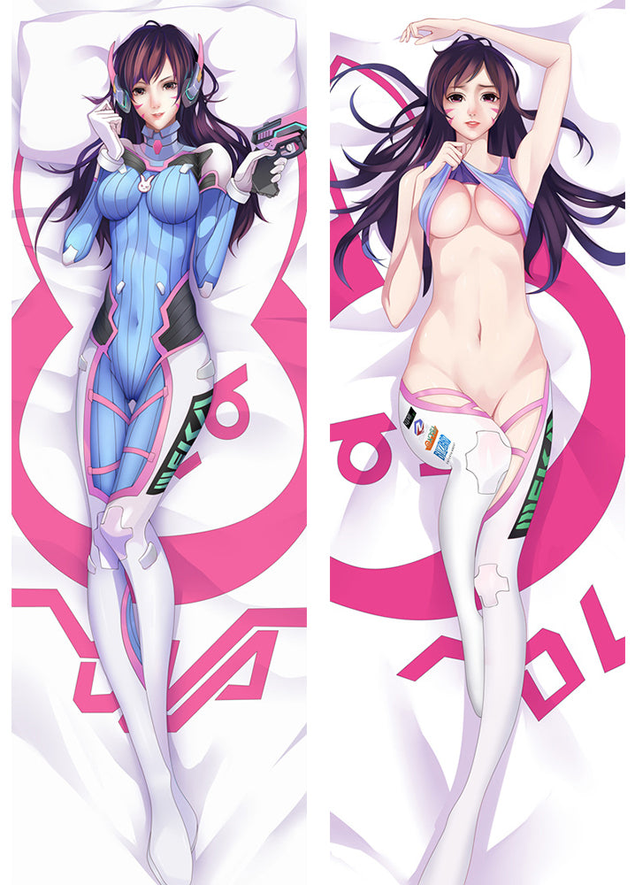 Overwatch D.VA  Anime Dakimakura Hugging Body Pillow Cover image 0