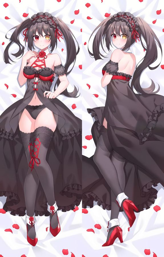 Date A Live Nightmare Tokisaki Kurumi Anime Dakimakura Girl Body Pillow Cover image 0