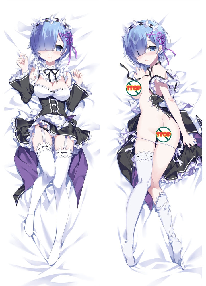 Re:Zero Dakimakura Rem Anime Girl Hugging Body Pillow Cases Cover image 0
