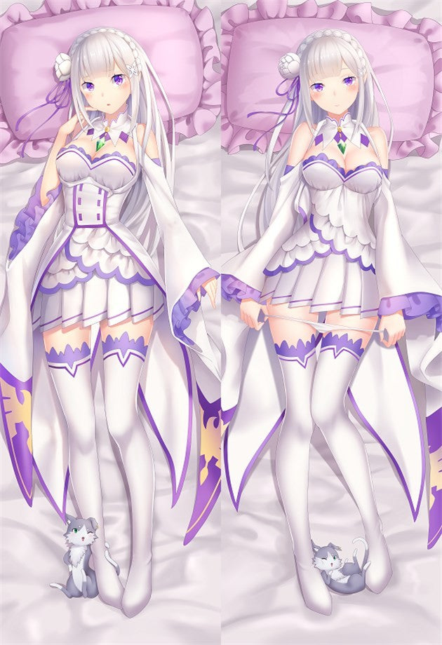Emilia Apart Legs With a Hole Sex Body Pillow Case - Re:Zero -Starting Life In Another World image 0