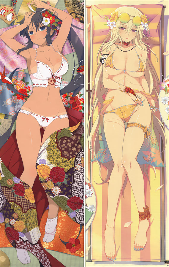 Senran Kagura Shinovi Versus Homura&amp;Leo Anime Dakimakura Pillow Cover image 0