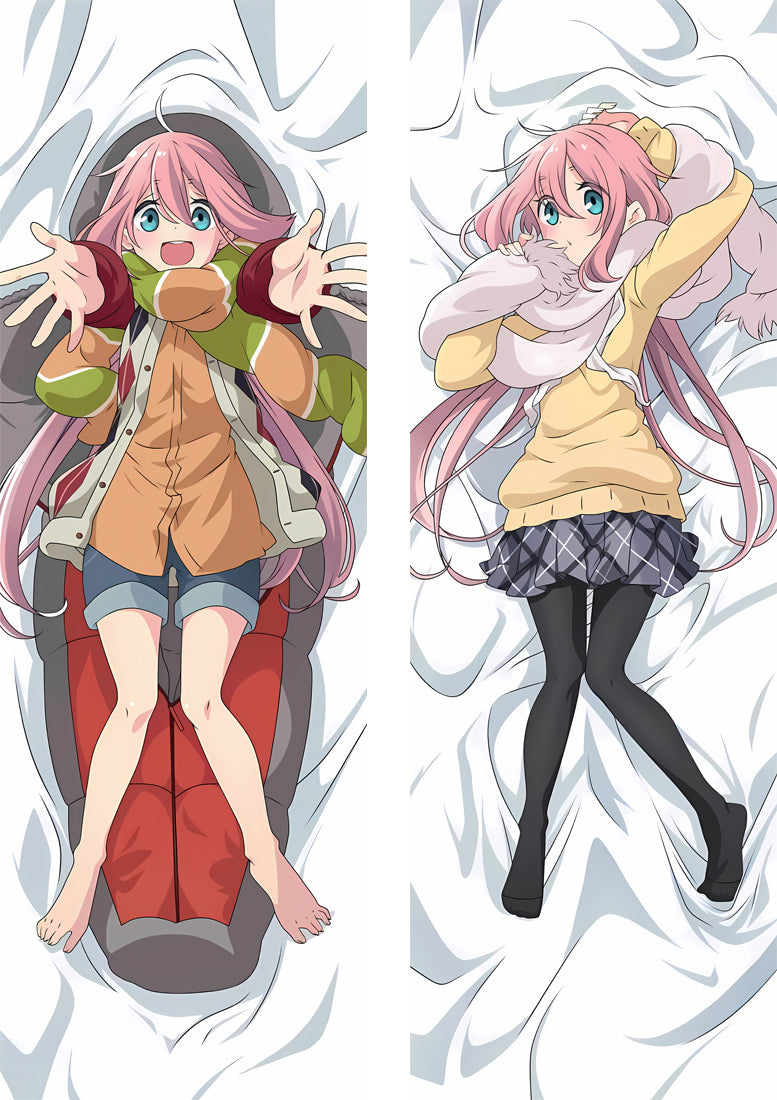 Laid-Back Camp Nadeshiko Kagamihara Anime Dakimakura Pillow Cover image 0