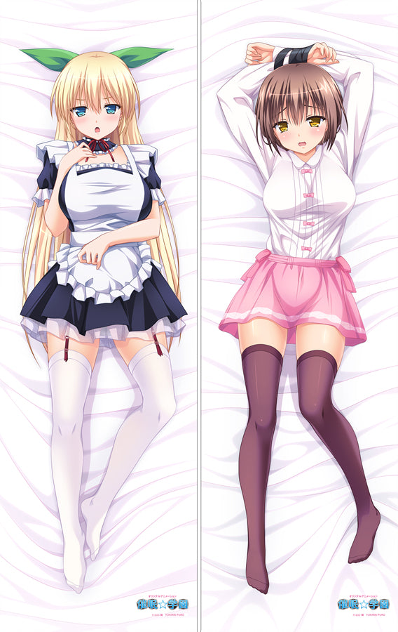 Saimin Gakuen Lady Lyrica and Suzunechan Anime Dakimakura Pillow Cover image 0